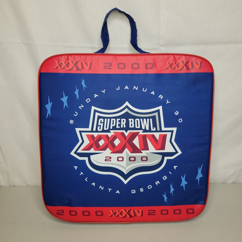 Vintage Super Bowl XXXIV 2000 Atlanta Georgia NFL Football Stadium Seat Cushion‎